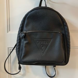 Black guess leather backpack